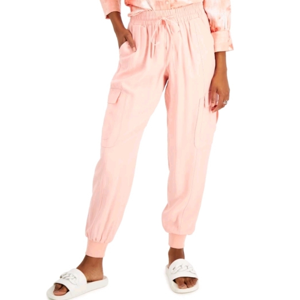INC Utility Jogger Pants First Blush Pink Size Small